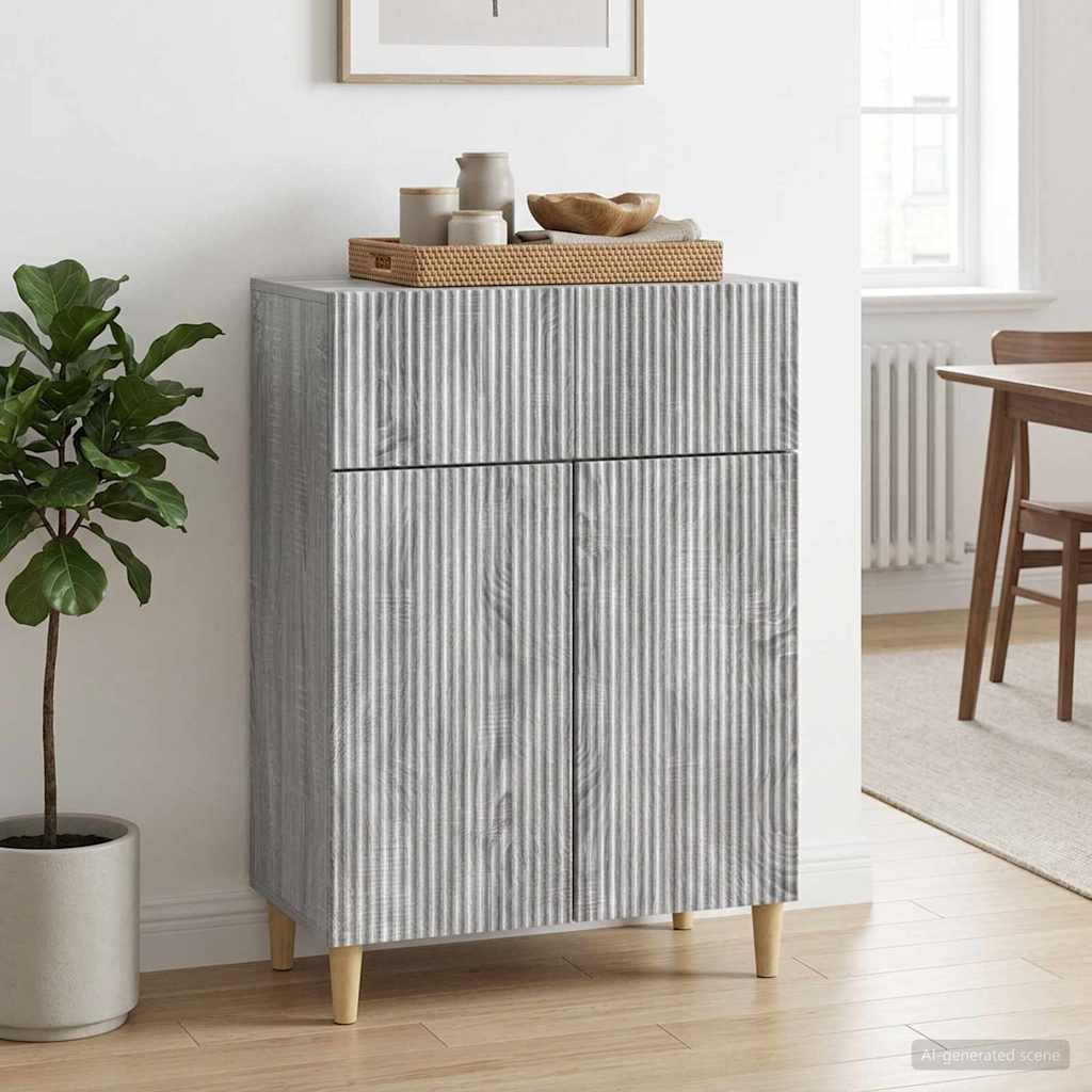 vidaXL Πλαϊνό γραφείο Γκρι Sonoma 66 x 34,5 x 90 εκ Επεξεργασμένο Ξύλο