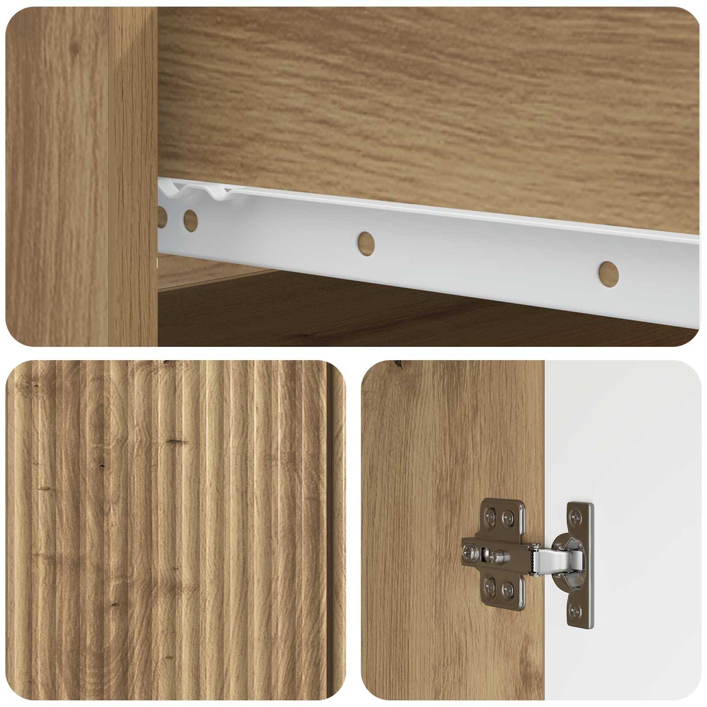 vidaXL Πλαϊνό γραφείο με συρτάρι Artisan Δρυς 66 x 34,5 x 90 εκ