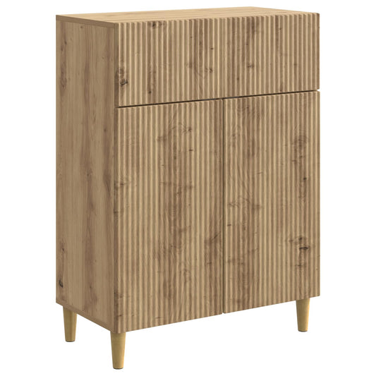 vidaXL Πλαϊνό γραφείο με συρτάρι Artisan Δρυς 66 x 34,5 x 90 εκ
