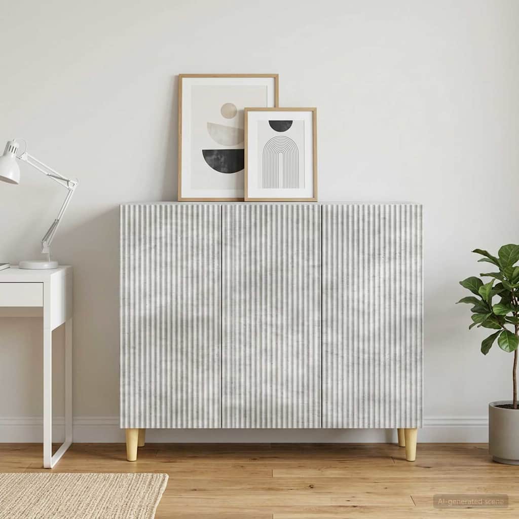 vidaXL Πλαϊνό γραφείο Γκρι Σκυροδέματος 89 x 34,5 x 80 εκ