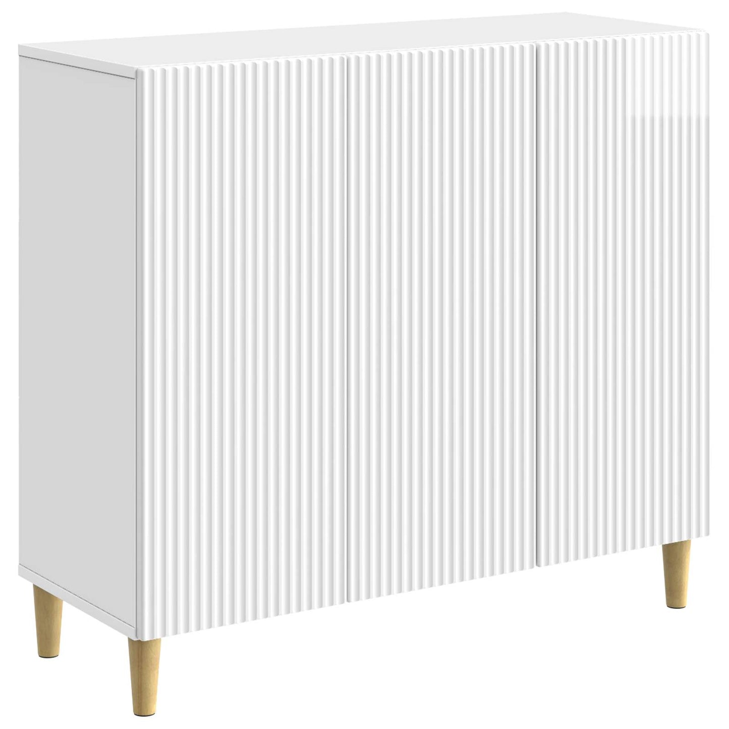 vidaXL Πλαϊνό γραφείο Γυαλιστερό Λευκό 89 x 34,5 x 80 εκ
