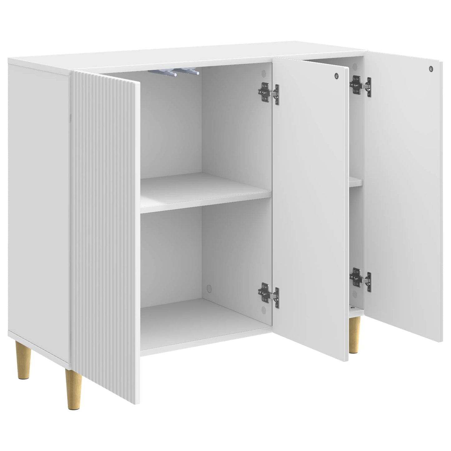 vidaXL Πλαϊνό γραφείο Γυαλιστερό Λευκό 89 x 34,5 x 80 εκ