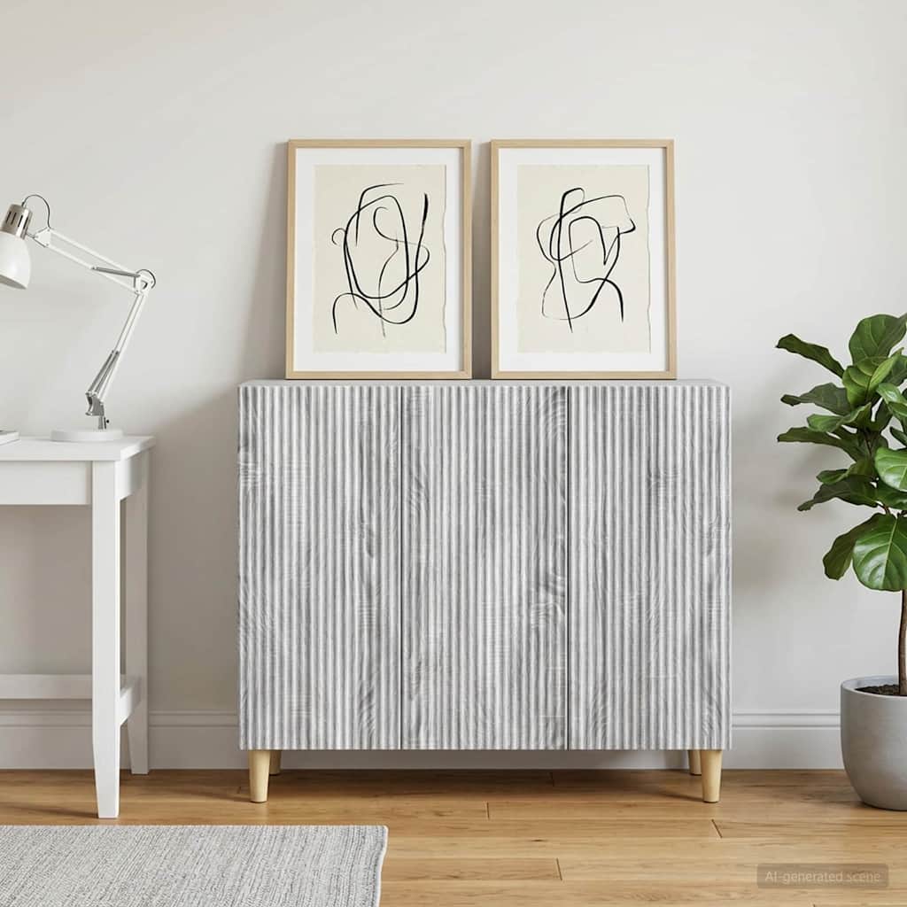vidaXL Πλαϊνό γραφείο Γκρι Sonoma 89 x 34,5 x 80 εκ Επεξεργασμένο Ξύλο