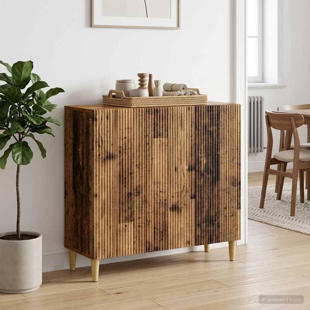 vidaXL Πλαϊνό γραφείο Παλαιωμένο ξύλο 89 x 34,5 x 80 εκ