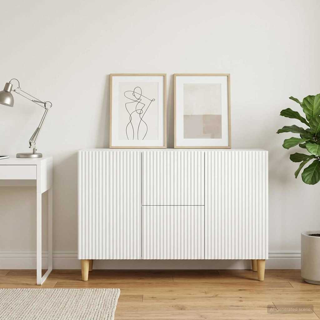 vidaXL Πλαϊνό γραφείο Λευκό 89 x 34,5 x 60 εκ. Επεξεργασμένο Ξύλο