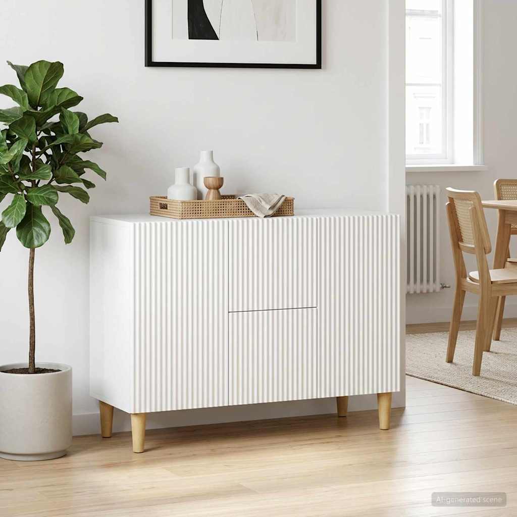 vidaXL Πλαϊνό γραφείο Λευκό 89 x 34,5 x 60 εκ. Επεξεργασμένο Ξύλο