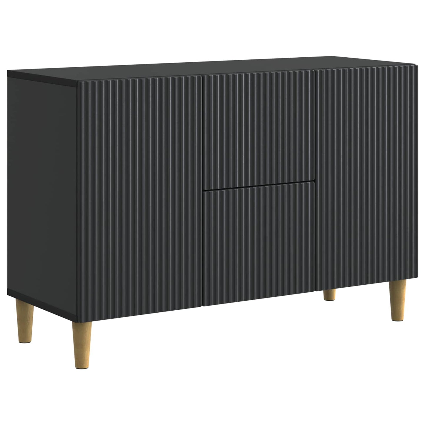 vidaXL Πλαϊνό γραφείο Μαύρο 89 x 34,5 x 60 εκ. Επεξεργασμένο Ξύλο