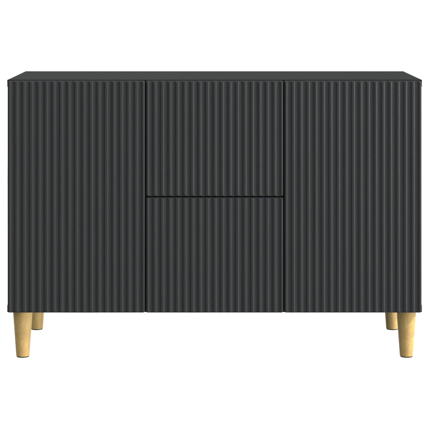 vidaXL Πλαϊνό γραφείο Μαύρο 89 x 34,5 x 60 εκ. Επεξεργασμένο Ξύλο
