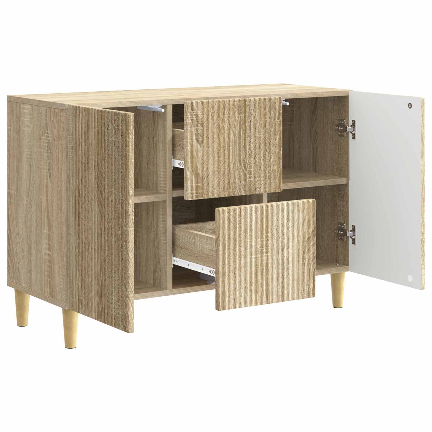 vidaXL Πλαϊνό γραφείο με συρτάρι Sonoma Δρυς 89 x 34,5 x 60 εκ.
