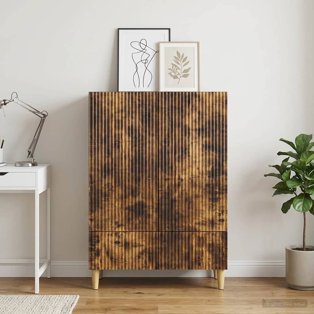 vidaXL Πλαϊνό γραφείο Καπνισμένο Ξύλο Δρυός 66 x 34,5 x 95 εκ.