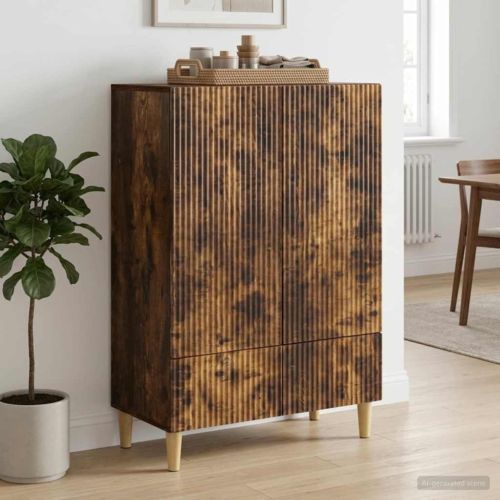vidaXL Πλαϊνό γραφείο Καπνισμένο Ξύλο Δρυός 66 x 34,5 x 95 εκ.