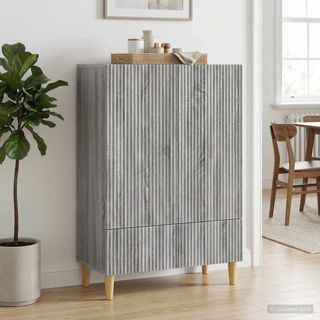 vidaXL Πλαϊνό γραφείο με συρτάρι Γκρι Sonoma 66 x 34,5 x 95 εκ.