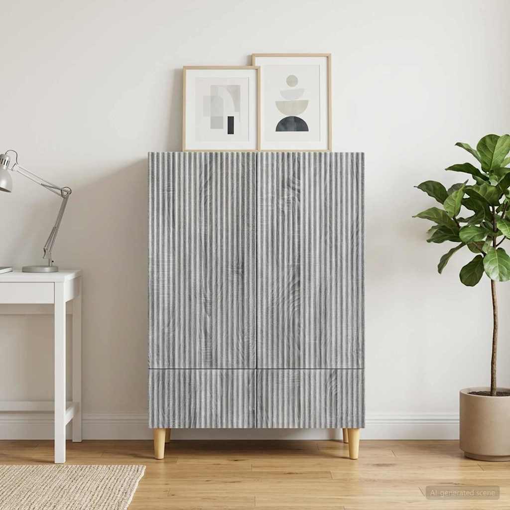 vidaXL Πλαϊνό γραφείο με συρτάρι Γκρι Sonoma 66 x 34,5 x 95 εκ.