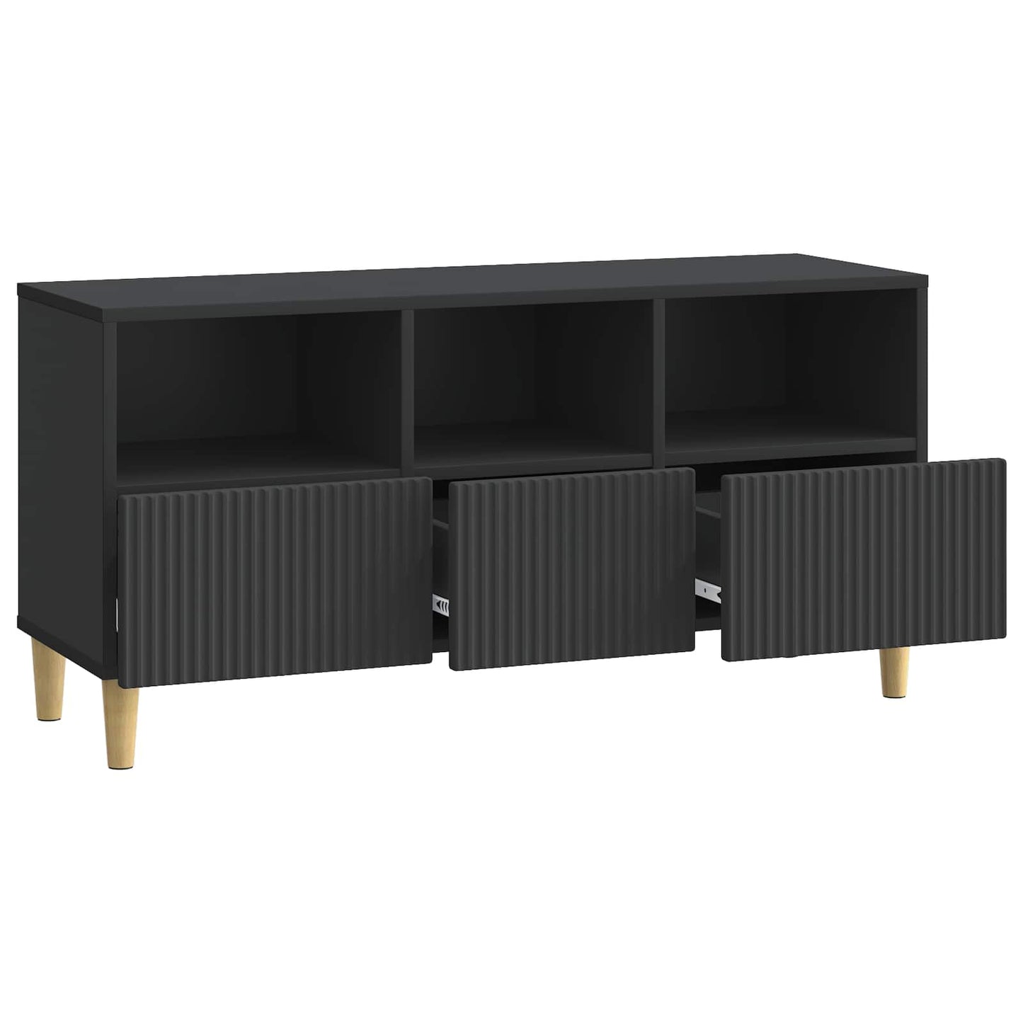 vidaXL Ντουλάπι TV Μαύρο 102 x 34,5 x 50 εκ. Επεξεργασμένο Ξύλο