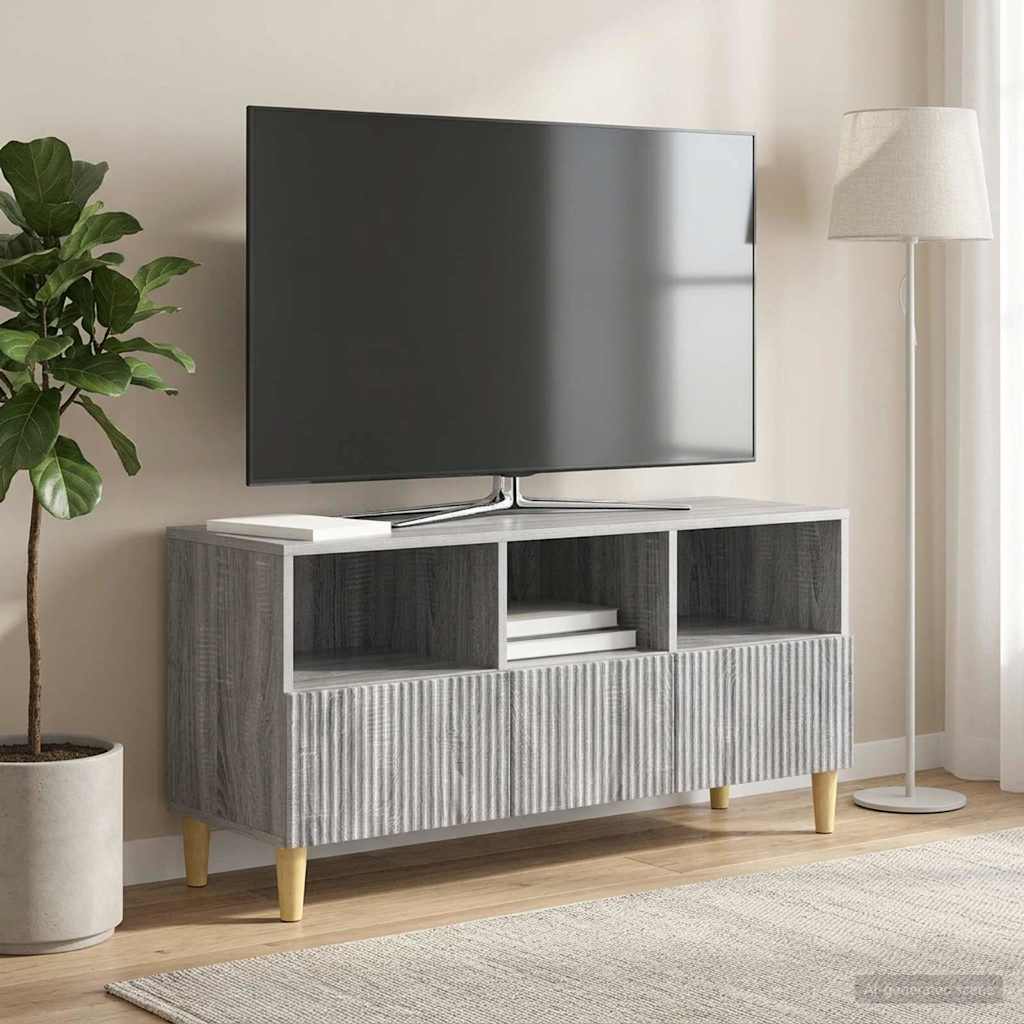 vidaXL Ντουλάπι TV 102 x 34,5 x 50 εκ. Γκρι Sonoma Επεξεργασμένο Ξύλο