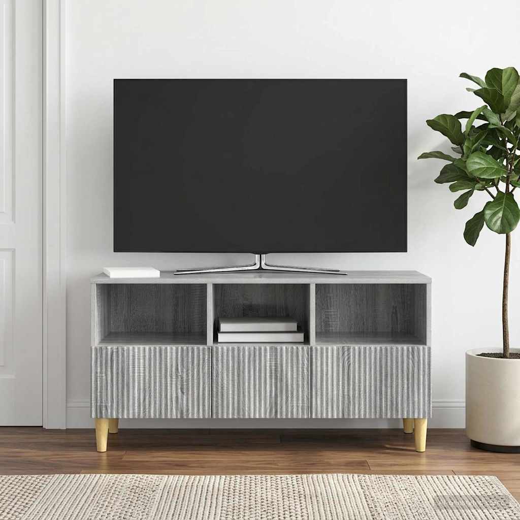 vidaXL Ντουλάπι TV 102 x 34,5 x 50 εκ. Γκρι Sonoma Επεξεργασμένο Ξύλο