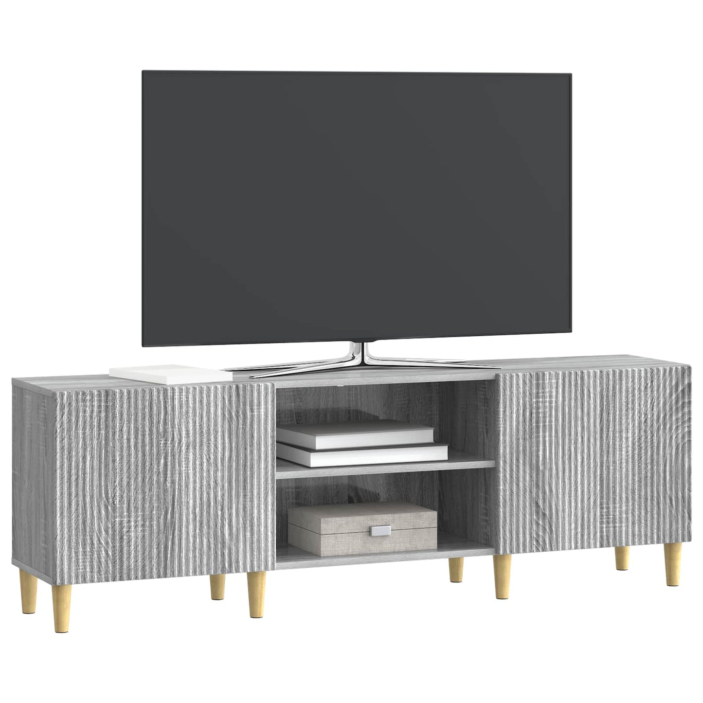 vidaXL Ντουλάπι TV Γκρι Sonoma 150 x 31 x 50 εκ. Επεξεργασμένο Ξύλο