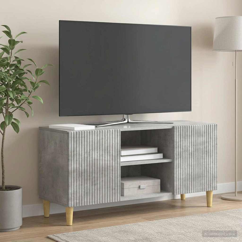 vidaXL Ντουλάπι TV Γκρι Σκυροδέματος 102 x 34,5 x 50 εκ.