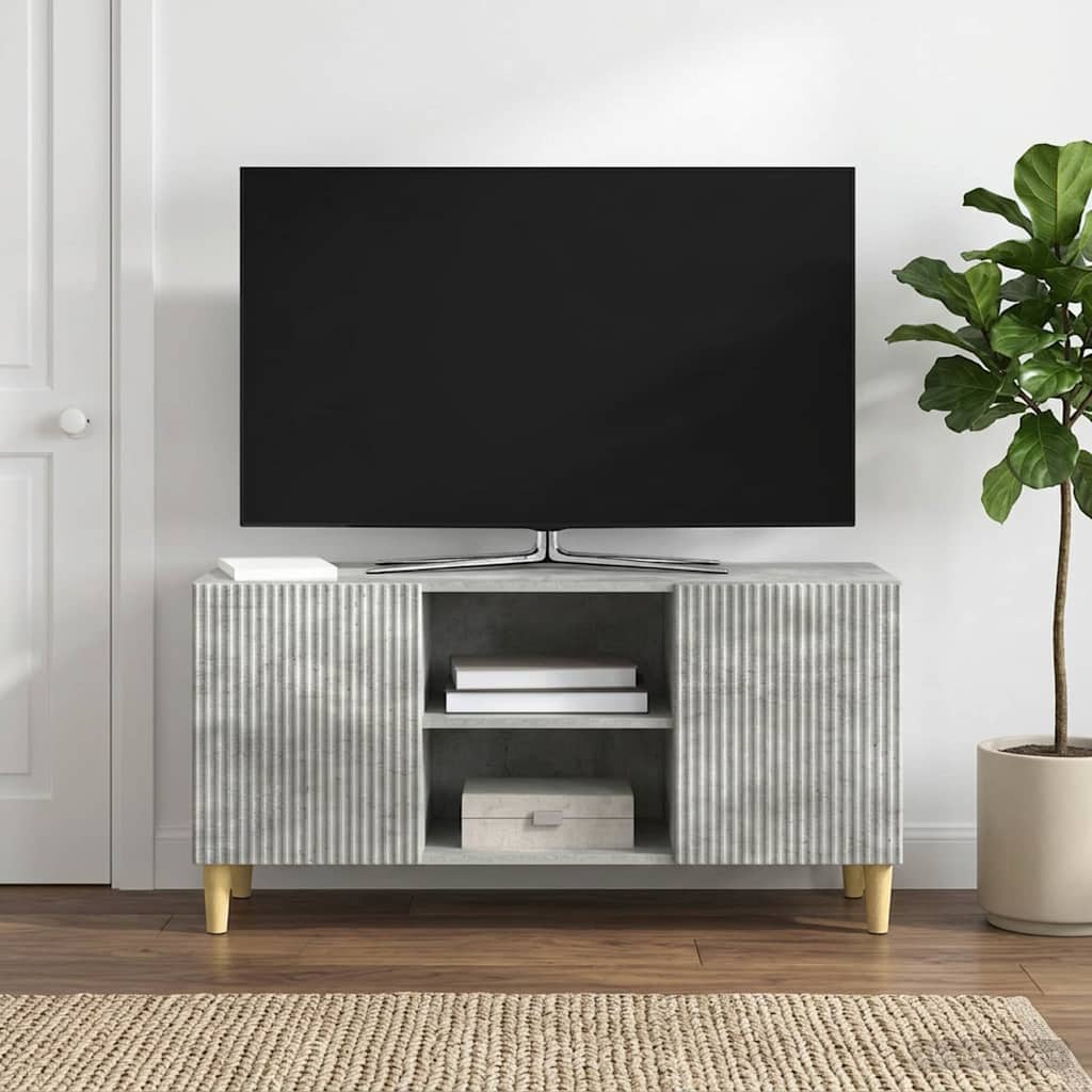 vidaXL Ντουλάπι TV Γκρι Σκυροδέματος 102 x 34,5 x 50 εκ.