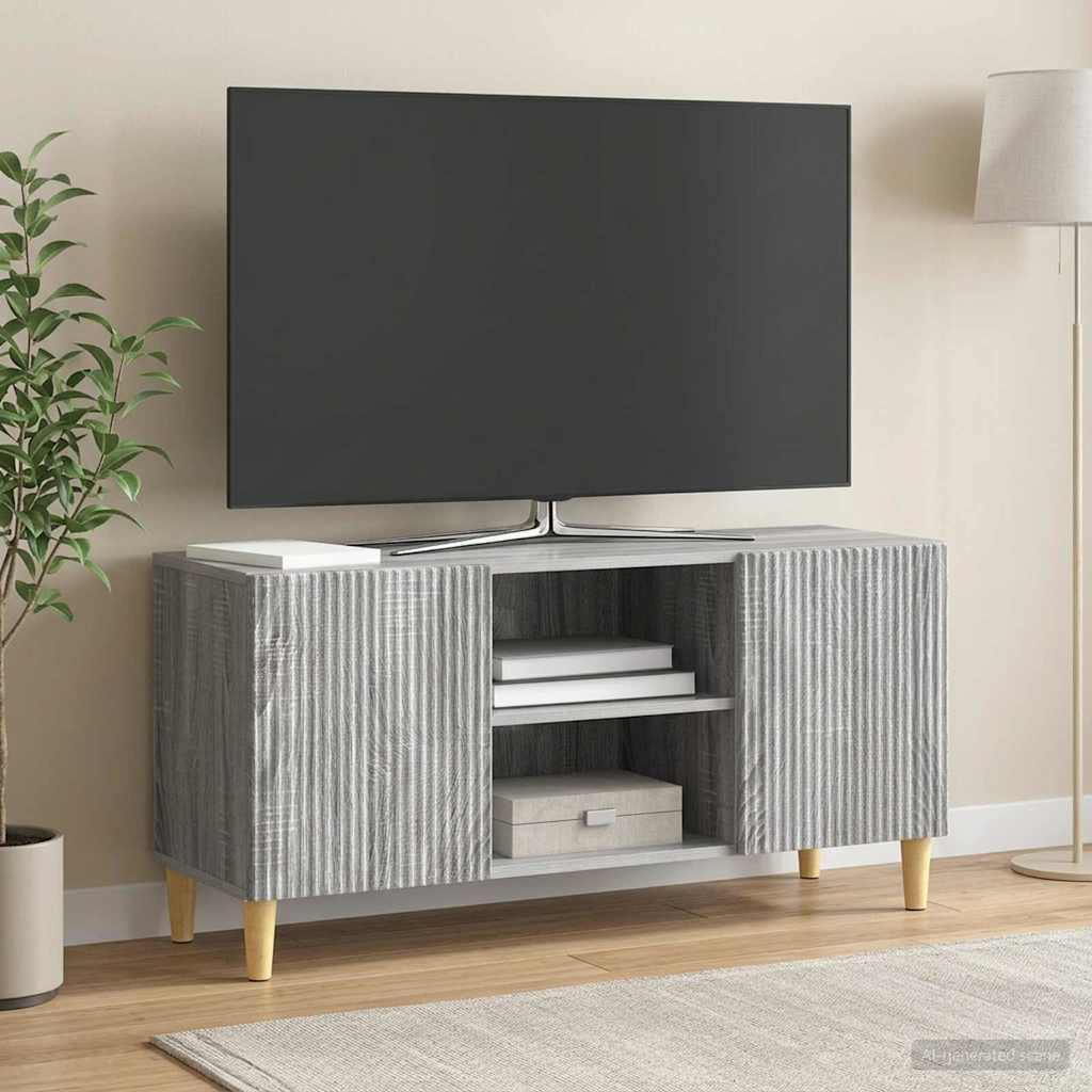 vidaXL Ντουλάπι TV 102 x 34,5 x 50 εκ. Γκρι Sonoma Επεξεργασμένο Ξύλο