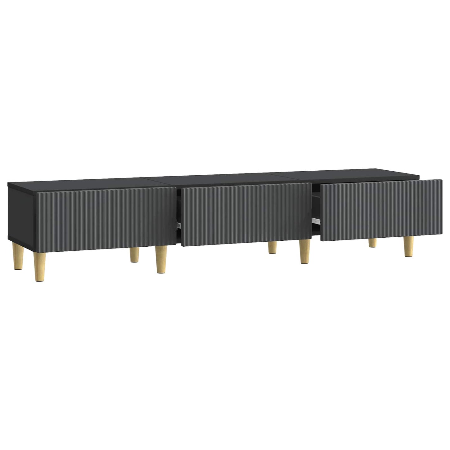 vidaXL Ντουλάπι TV Μαύρο 147 x 34,5 x 30 εκ Επεξεργασμένο Ξύλο