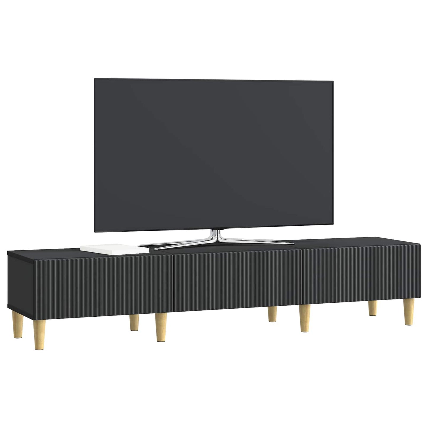 vidaXL Ντουλάπι TV Μαύρο 147 x 34,5 x 30 εκ Επεξεργασμένο Ξύλο