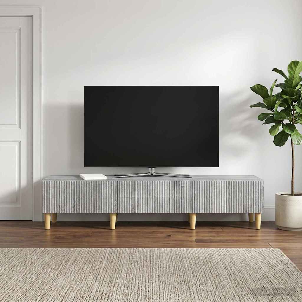 vidaXL Ντουλάπι TV Γκρι Sonoma 147 x 34,5 x 30 εκ Επεξεργασμένο Ξύλο
