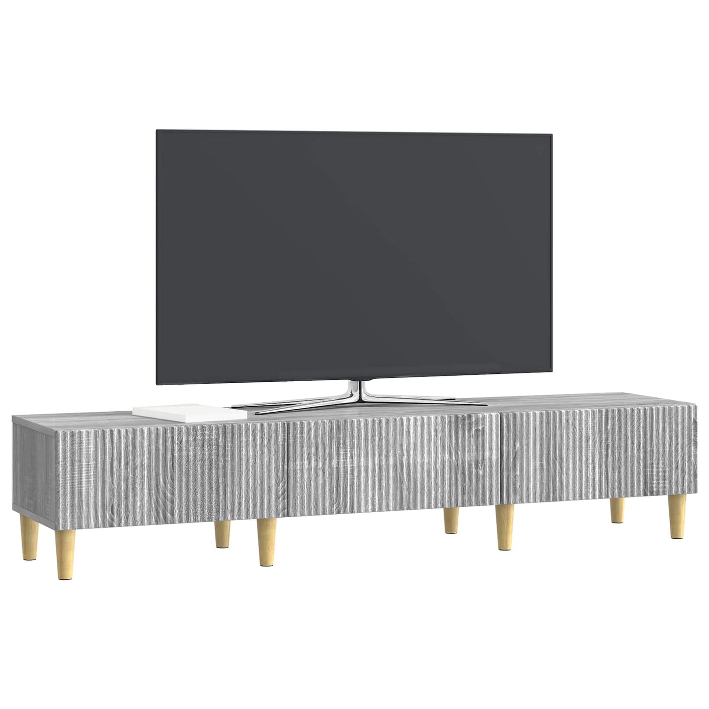 vidaXL Ντουλάπι TV Γκρι Sonoma 147 x 34,5 x 30 εκ Επεξεργασμένο Ξύλο