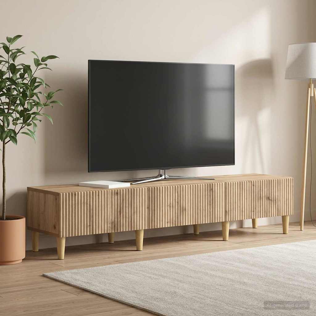 vidaXL Ντουλάπι TV 147 x 34,5 x 30 εκ Artisan Δρυς Επεξεργασμένο Ξύλο