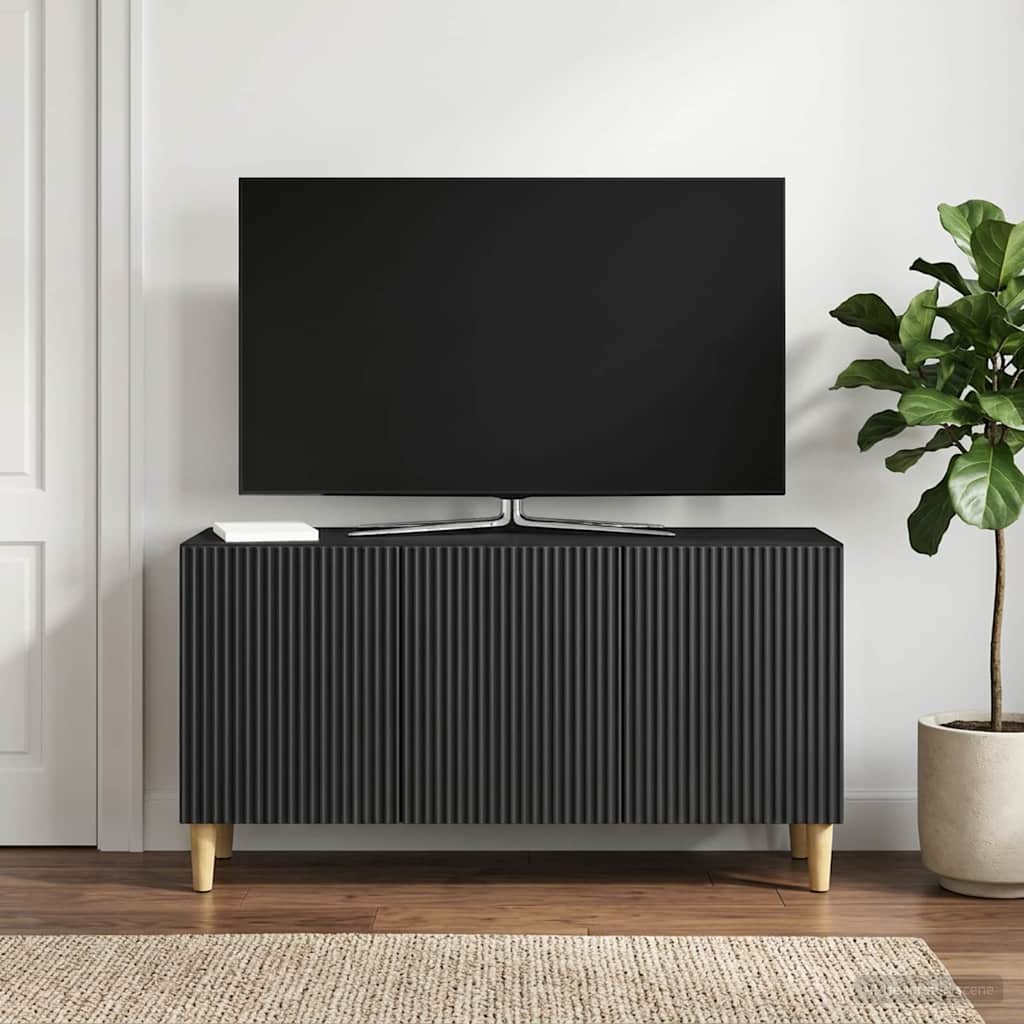 vidaXL Ντουλάπι TV 99 x 34,5 x 50 εκ. Μαύρο Επεξεργασμένο Ξύλο