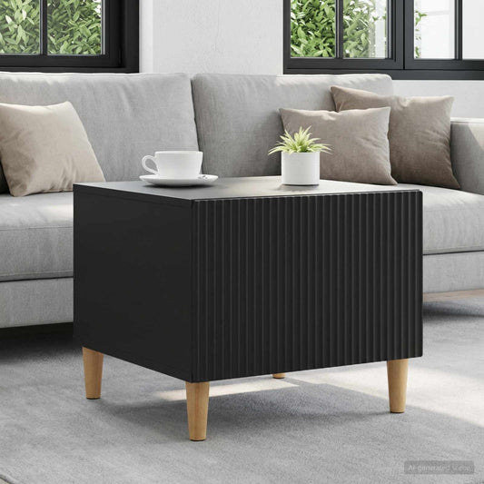 vidaXL Τραπεζάκι σαλονιού Μαύρο 49 x 50 x 40 εκ Επεξεργασμένο Ξύλο