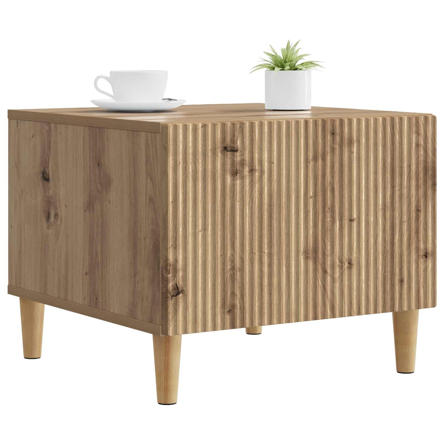 vidaXL Τραπεζάκι σαλονιού με συρτάρι Artisan Δρυς 49 x 50 x 40 εκ
