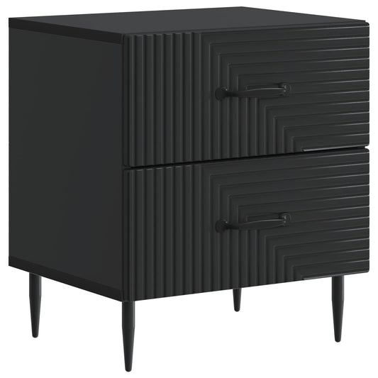 vidaXL Κομοδίνο Μαύρο 43 x 34,5 x 47,5 εκ Επεξεργασμένο Ξύλο