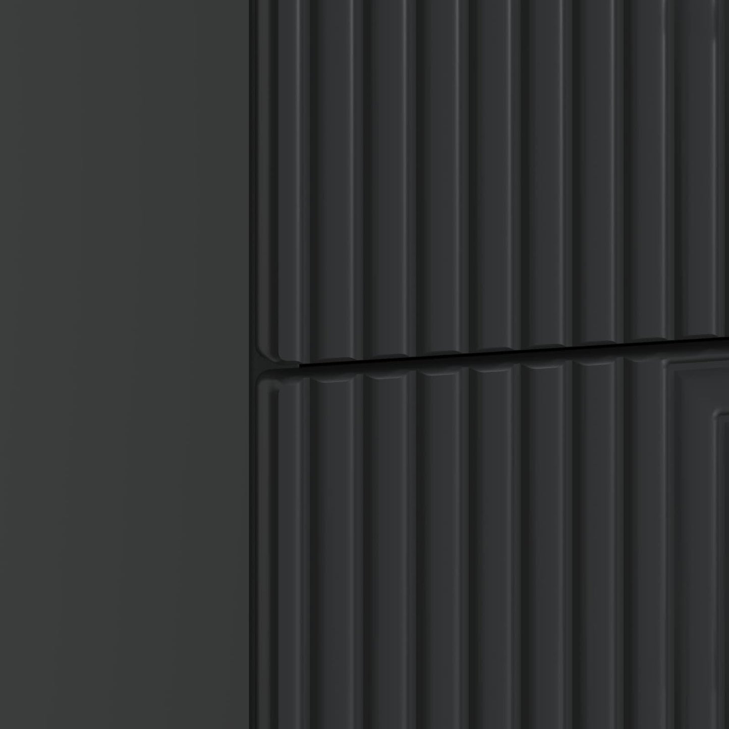 vidaXL Κομοδίνο 2 τμχ. Μαύρο 43 x 34,5 x 47,5 εκ Επεξεργασμένο Ξύλο