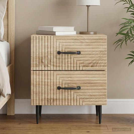 vidaXL Κομοδίνο Sonoma Δρυς 43 x 34,5 x 47,5 εκ Επεξεργασμένο Ξύλο