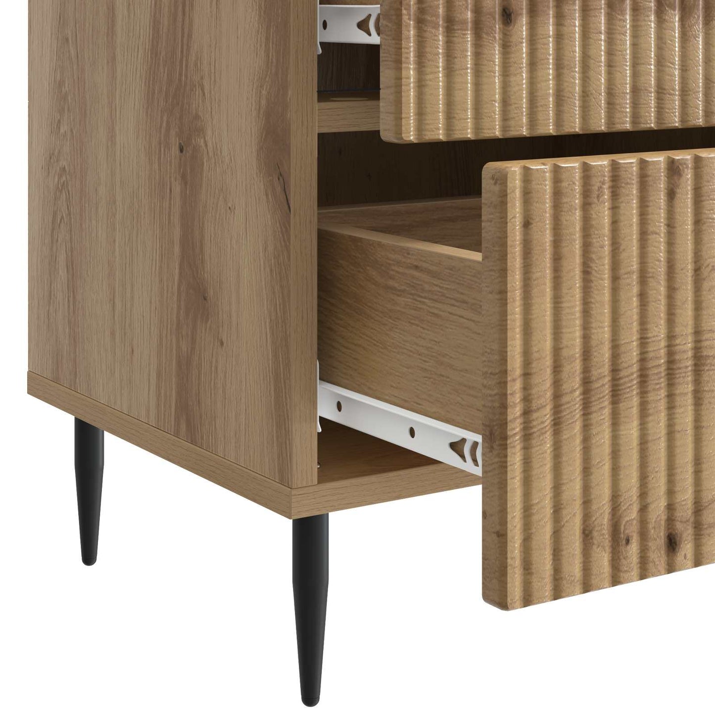 vidaXL Κομοδίνο 2 τμχ. Artisan Δρυς 43 x 34,5 x 47,5 εκ
