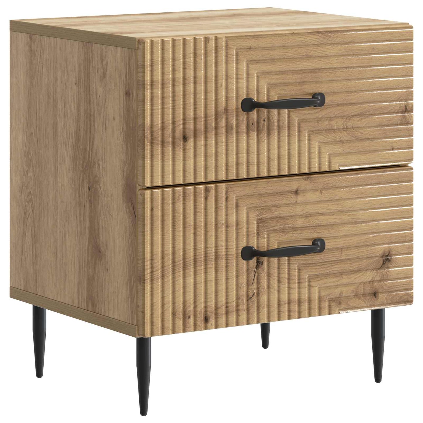 vidaXL Κομοδίνο 2 τμχ. Artisan Δρυς 43 x 34,5 x 47,5 εκ