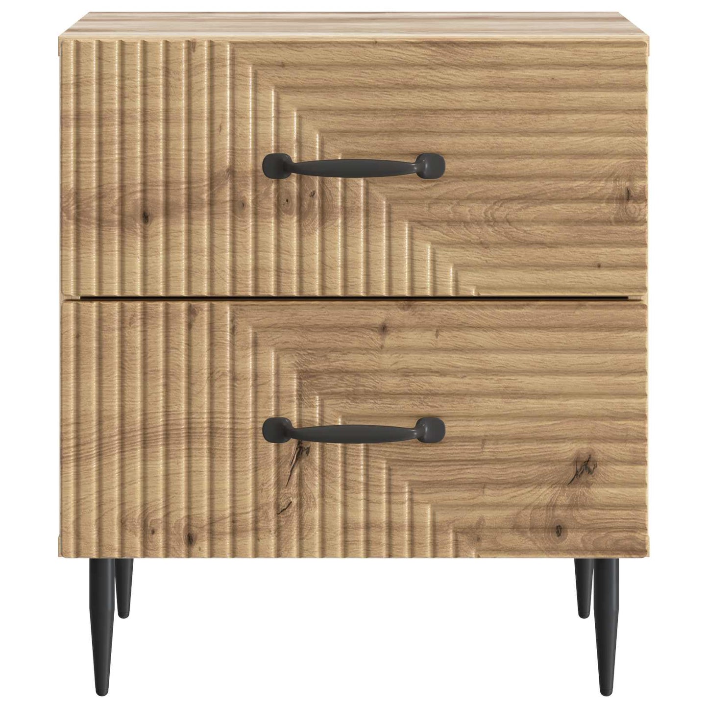 vidaXL Κομοδίνο 2 τμχ. Artisan Δρυς 43 x 34,5 x 47,5 εκ