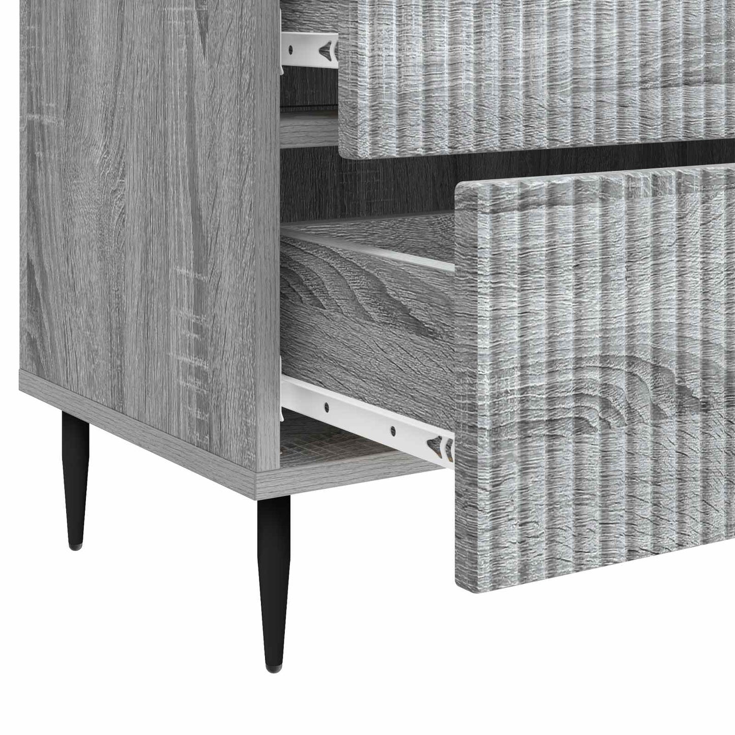 vidaXL Κομοδίνο Γκρι Sonoma 62 x 34,5 x 47,5 εκ Επεξεργασμένο Ξύλο