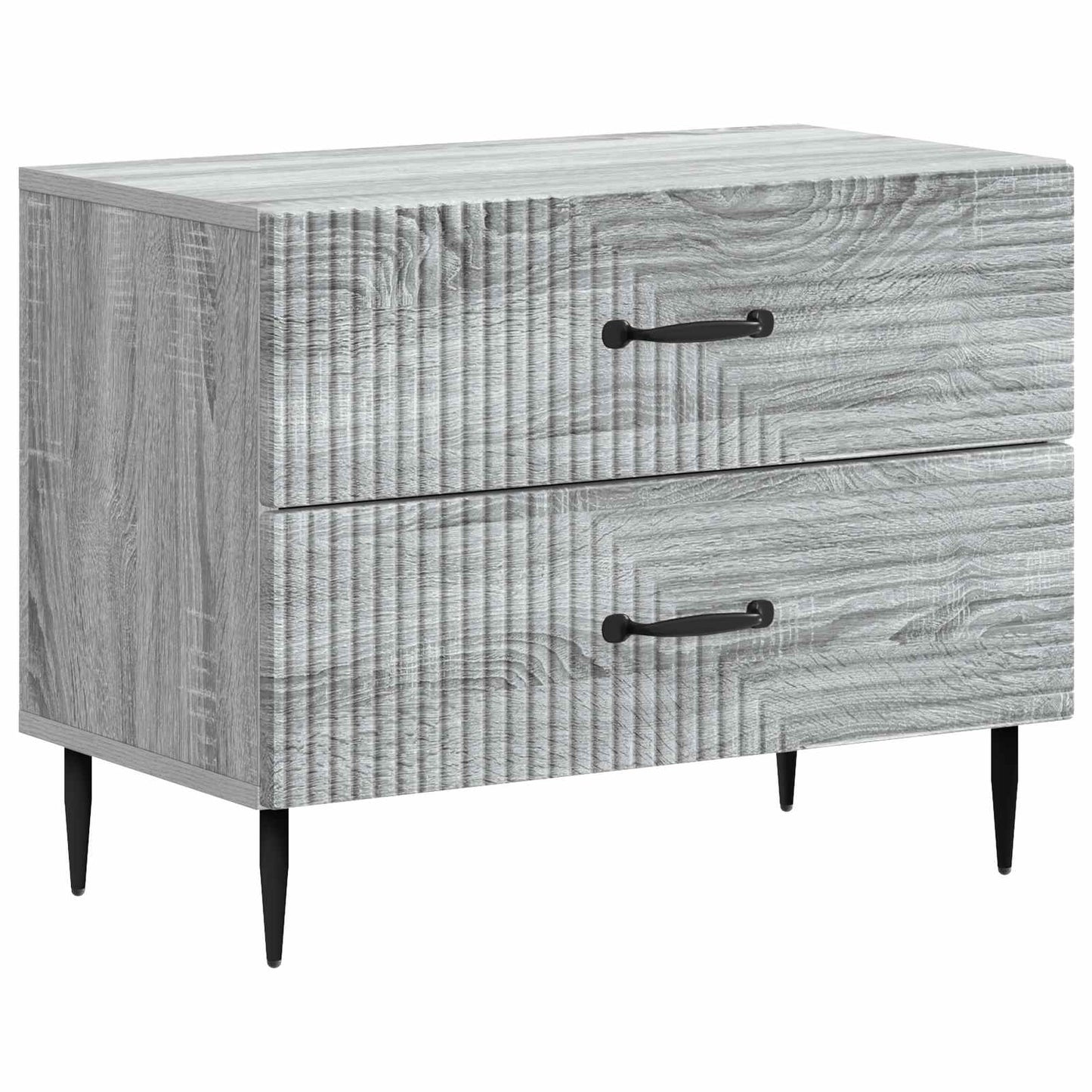 vidaXL Κομοδίνο Γκρι Sonoma 62 x 34,5 x 47,5 εκ Επεξεργασμένο Ξύλο