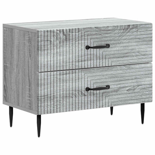 vidaXL Κομοδίνο Γκρι Sonoma 62 x 34,5 x 47,5 εκ Επεξεργασμένο Ξύλο