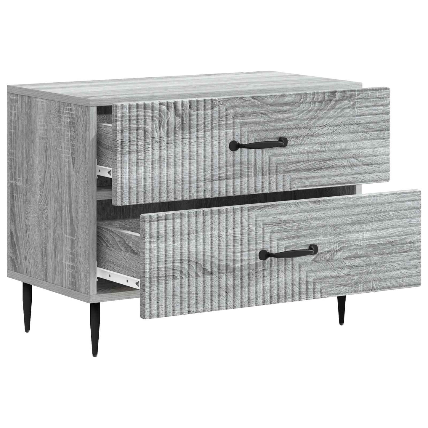 vidaXL Κομοδίνο Γκρι Sonoma 62 x 34,5 x 47,5 εκ Επεξεργασμένο Ξύλο