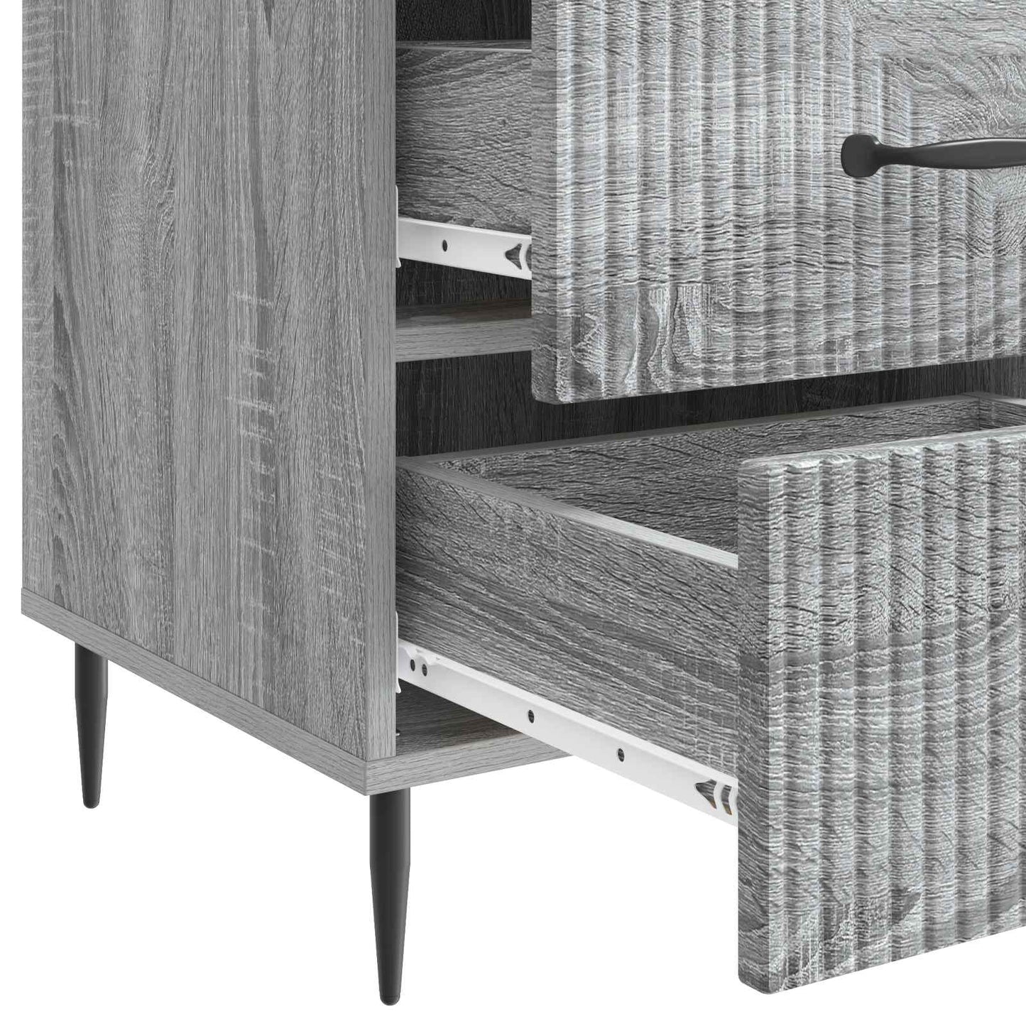 vidaXL Κομοδίνο Γκρι Sonoma 43 x 41 x 66,5 εκ. Επεξεργασμένο Ξύλο