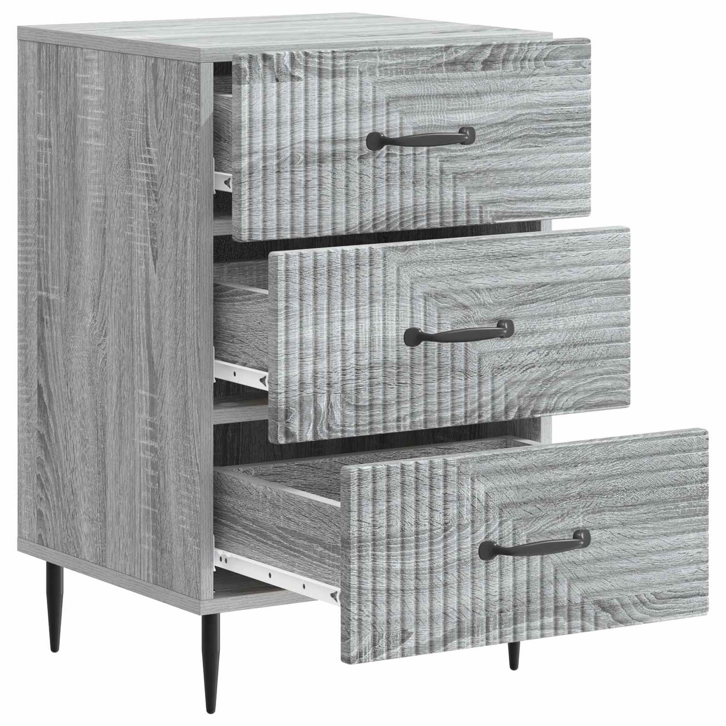 vidaXL Κομοδίνο Γκρι Sonoma 43 x 41 x 66,5 εκ. Επεξεργασμένο Ξύλο