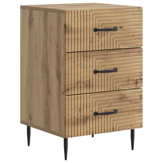 vidaXL Κομοδίνο Artisan Δρυς 43 x 41 x 66,5 εκ. Επεξεργασμένο Ξύλο