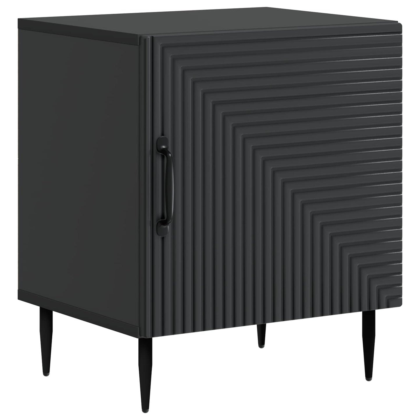 vidaXL Κομοδίνο Μαύρο 43 x 34,5 x 50 εκ Επεξεργασμένο Ξύλο