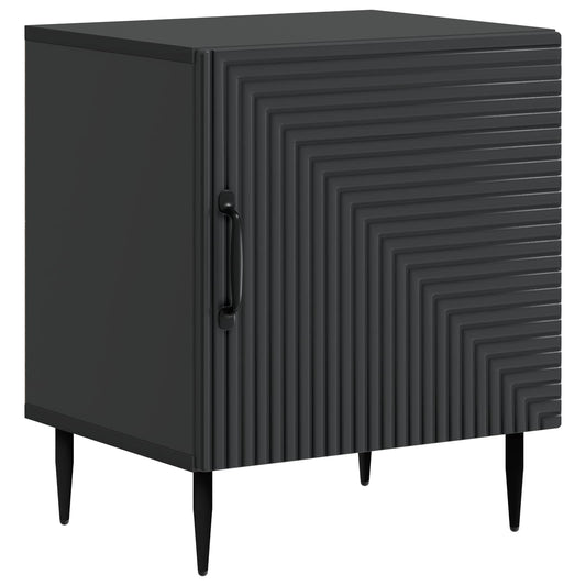 vidaXL Κομοδίνο Μαύρο 43 x 34,5 x 50 εκ Επεξεργασμένο Ξύλο