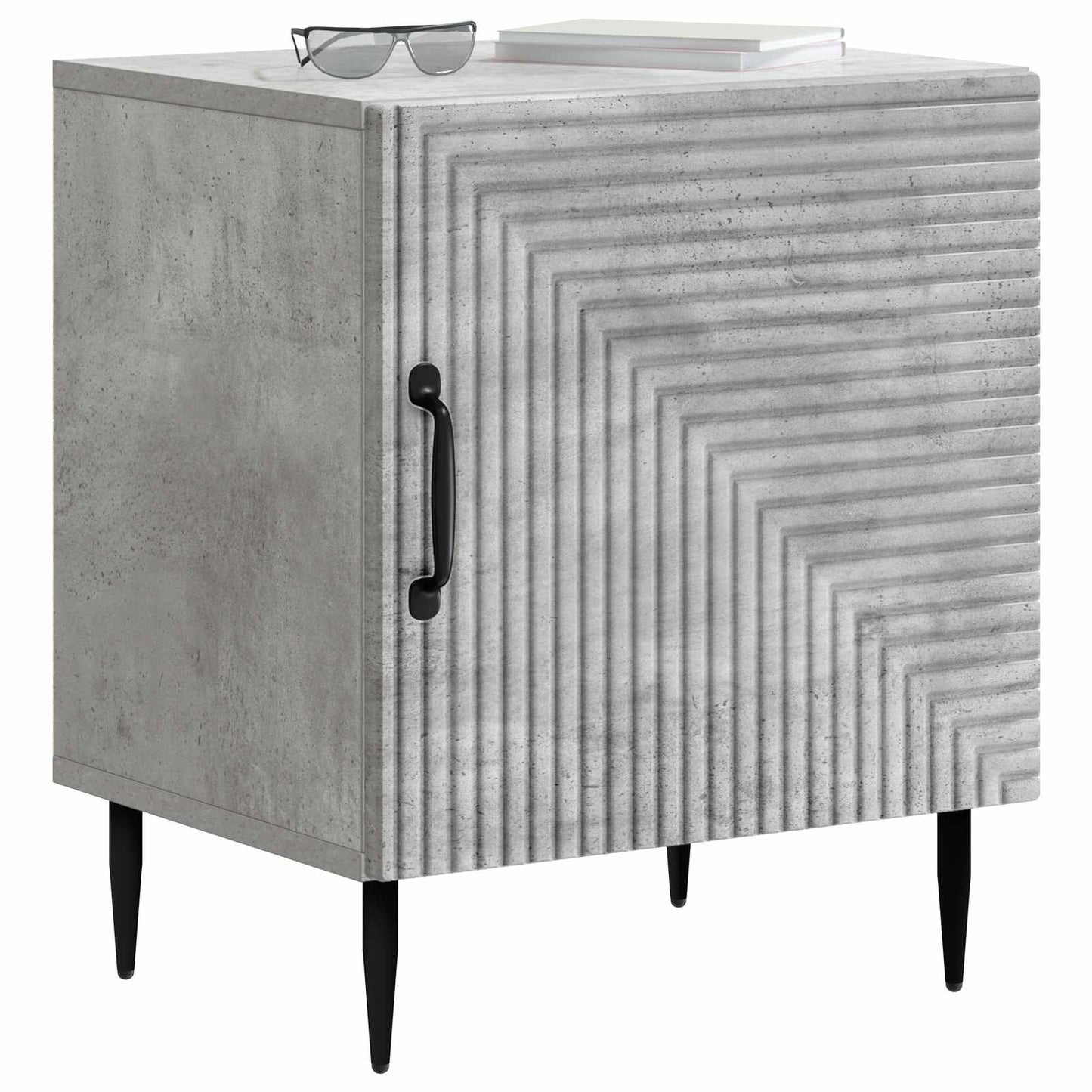 vidaXL Κομοδίνο 2 τμχ. Γκρι Σκυροδέματος 43 x 34,5 x 50 εκ