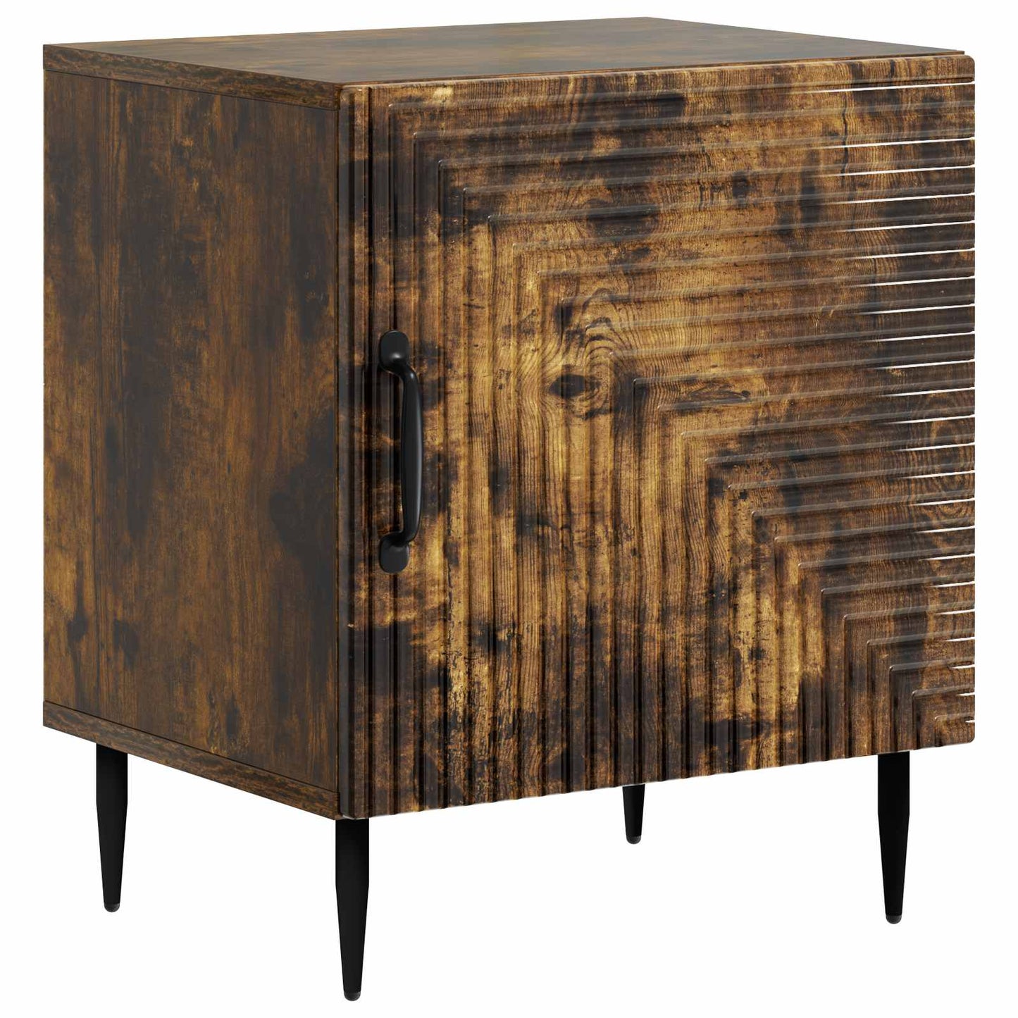 vidaXL Κομοδίνο 2 τμχ. Καπνισμένο Ξύλο Δρυός 43 x 34,5 x 50 εκ