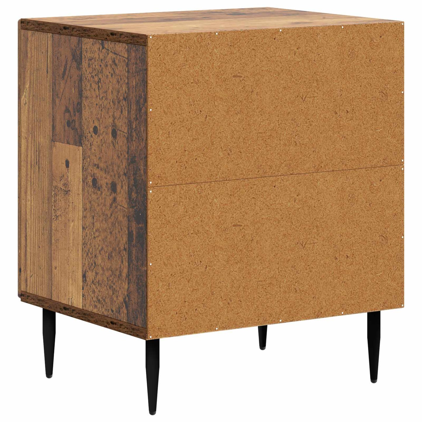 vidaXL Κομοδίνο 2 τμχ. Παλαιωμένο ξύλο 43 x 34,5 x 50 εκ